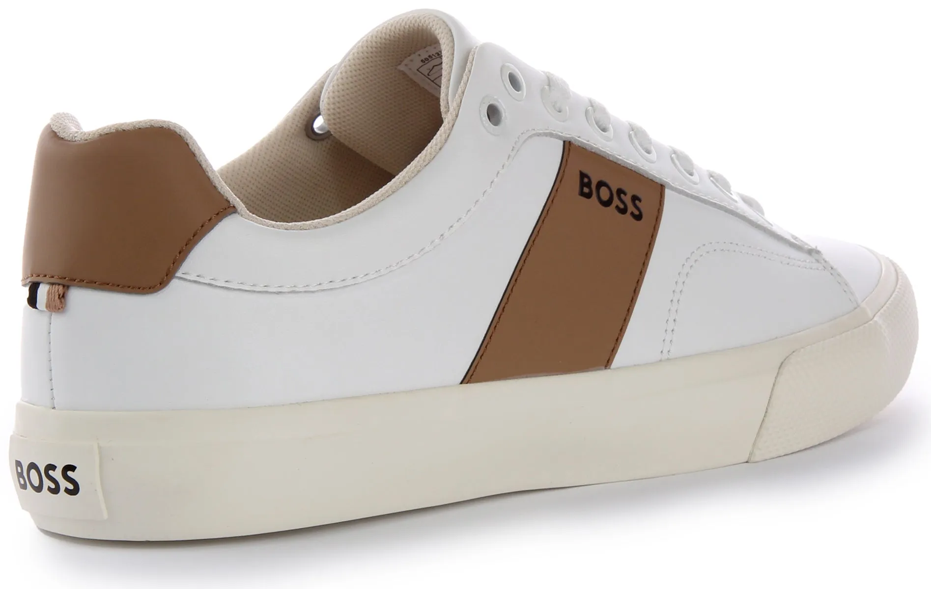 Boss Aiden Tennis In White Brown For Men