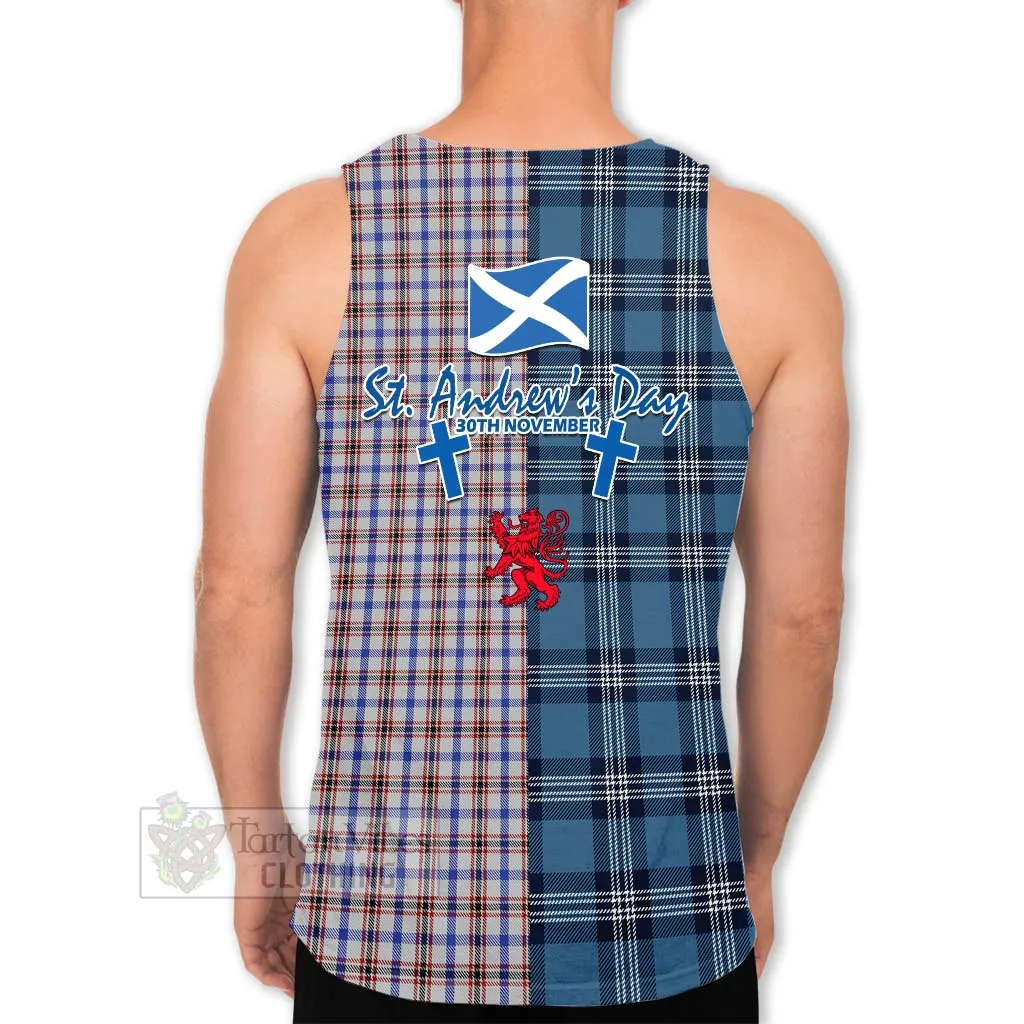 Boswell Tartan Men's Tank Top Happy St. Andrew's Day Half Tartan Style