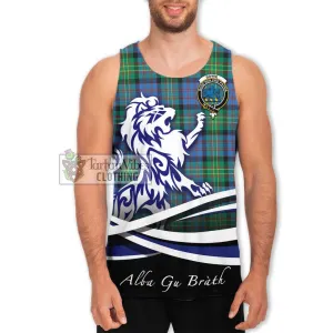 Bowie Ancient Tartan Men's Tank Top with Alba Gu Brath Regal Lion Emblem