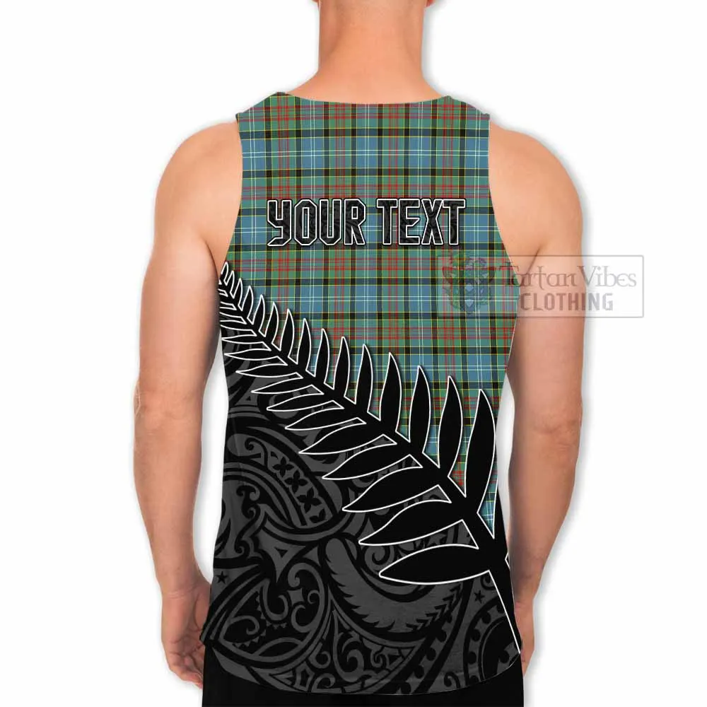 Brisbane Crest Tartan Men's Tank Top with New Zealand Silver Fern Half Style