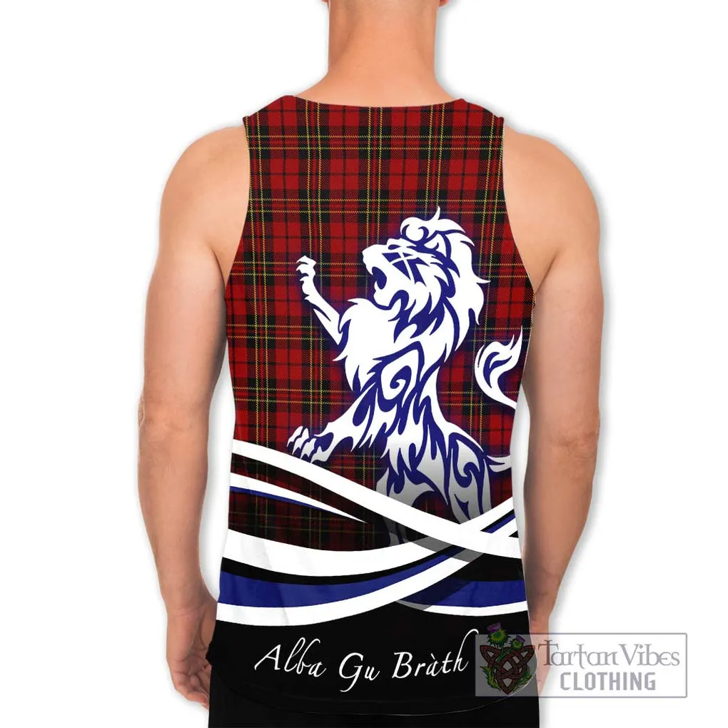 Brodie Tartan Men's Tank Top with Alba Gu Brath Regal Lion Emblem