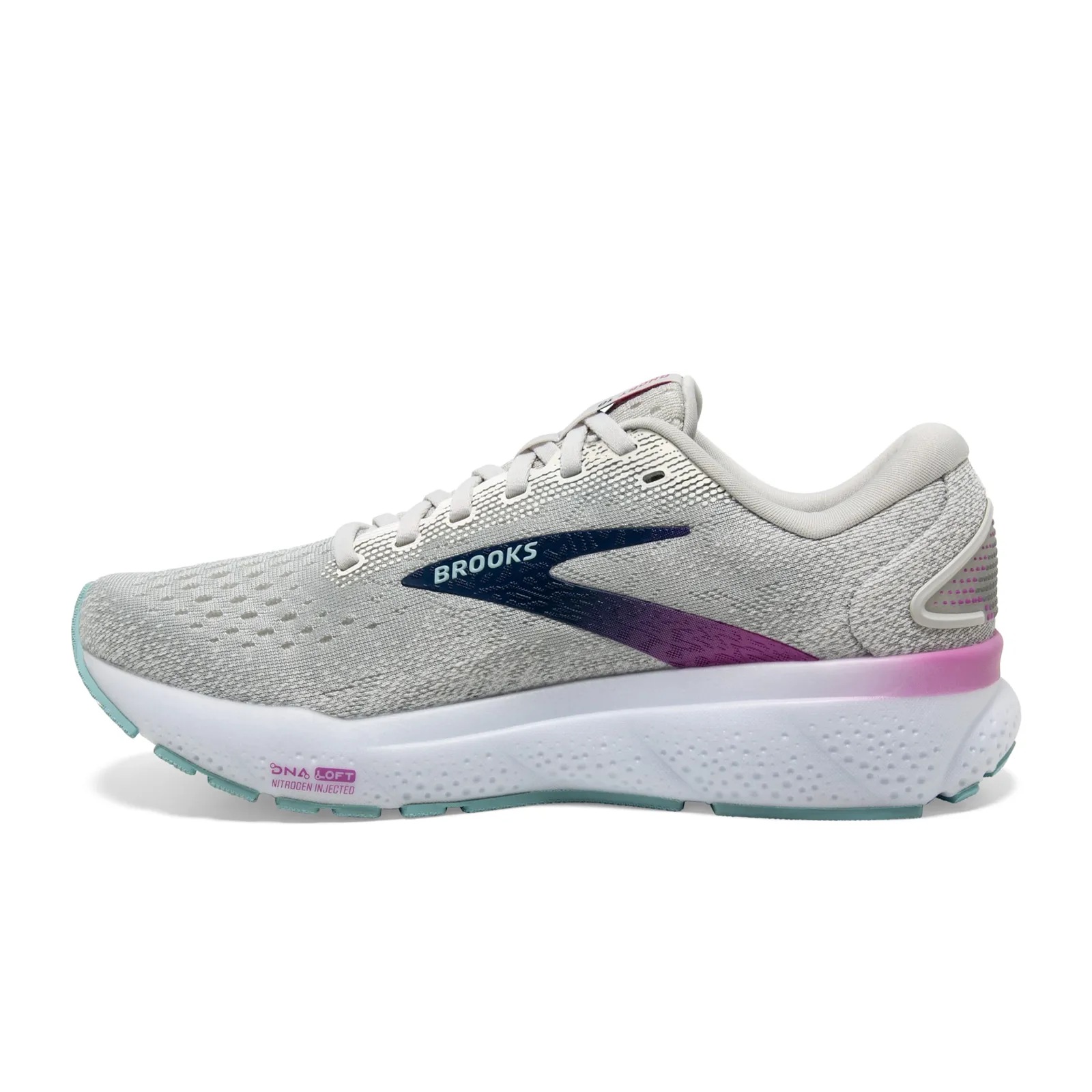 Brooks Ghost 16 Running Shoe (Women) - White/Grey/Estate Blue