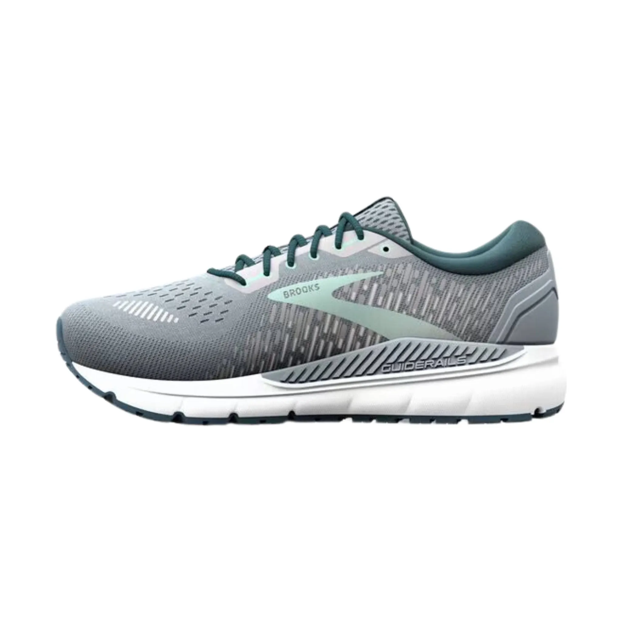 Brooks Women's Addiction GTS 15 Road Running Shoes - Grey/Navy/Aqua