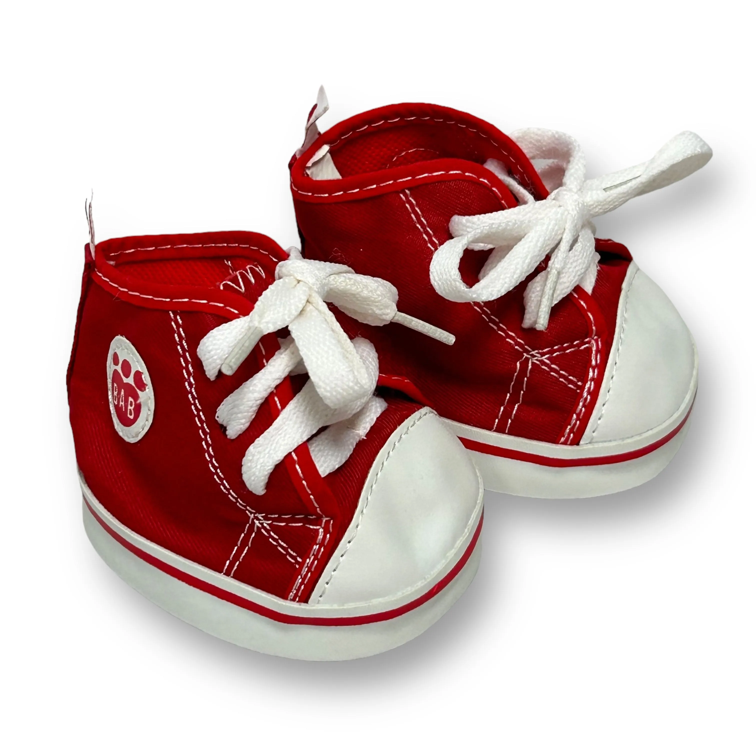 Build-a-Bear Red Canvas High-Tops Tennis Shoes