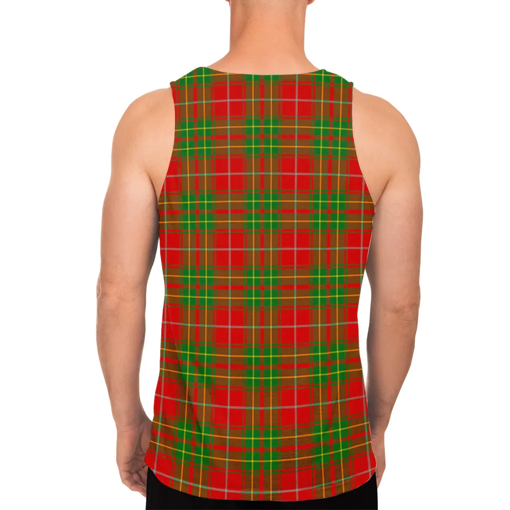 Burnett Tartan Mens Tank Top with Family Crest