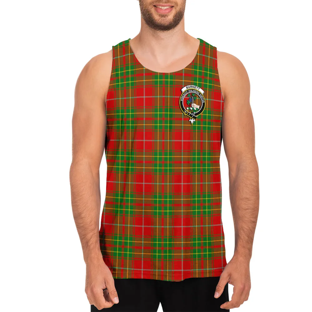 Burnett Tartan Mens Tank Top with Family Crest