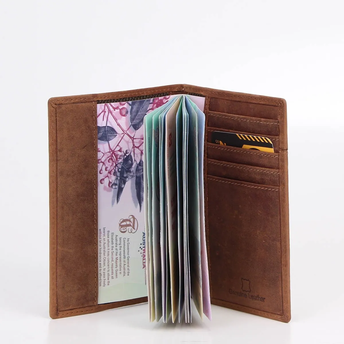 Cambridge Vintage Leather RFID Blocking Passport Holder