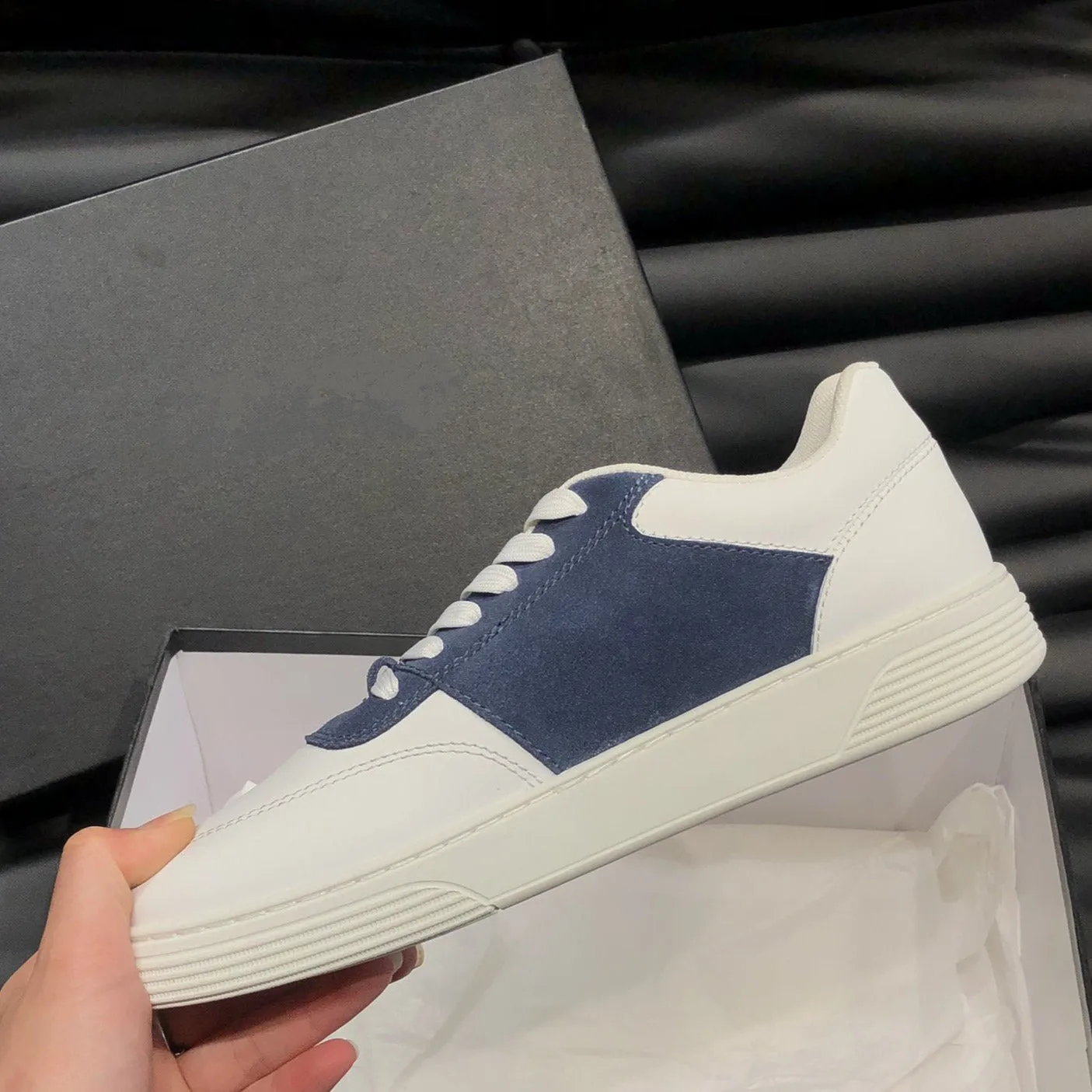 CC SNEAKERS TRAINERS SUEDE BLUE LEATHER