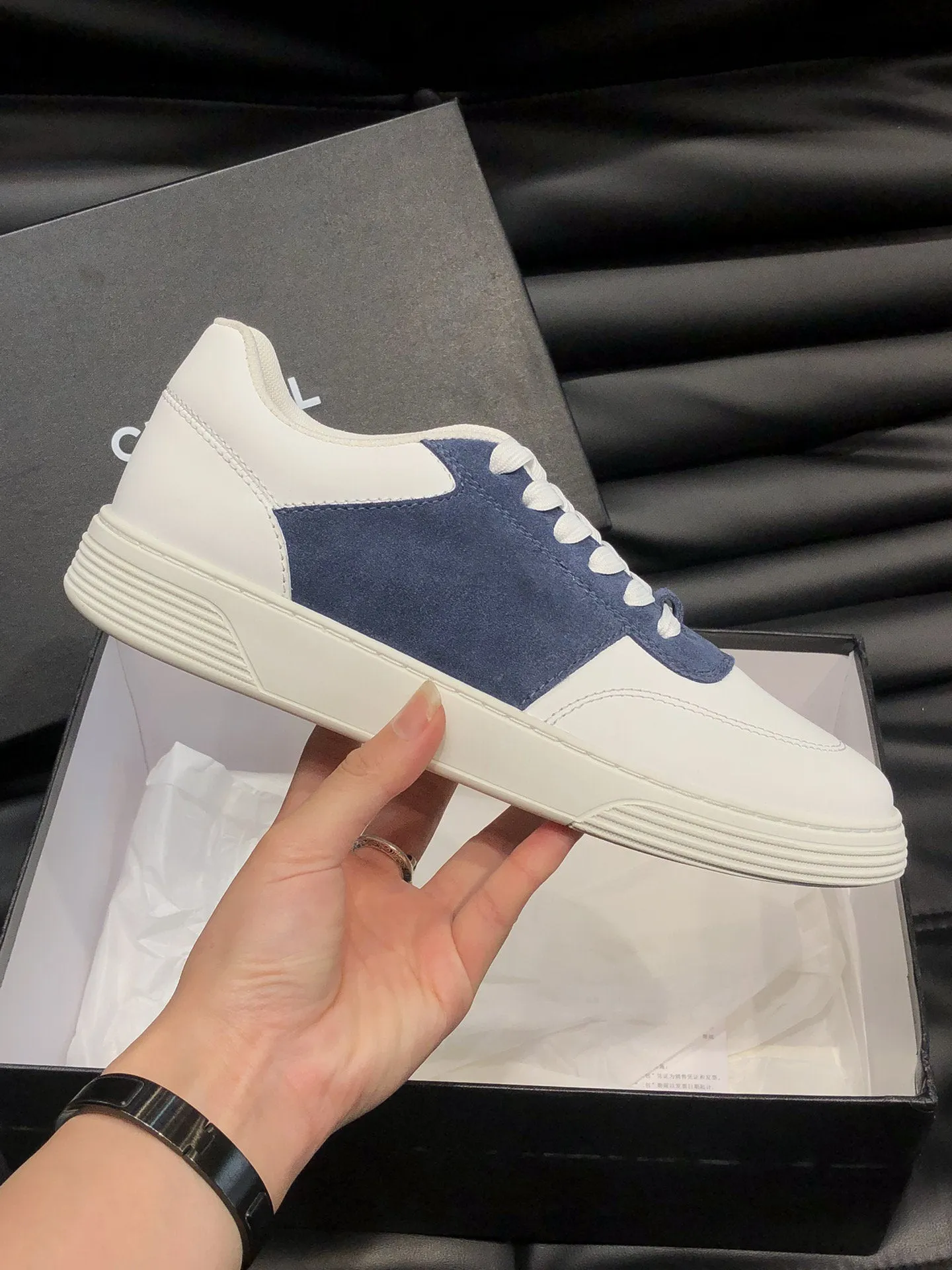 CC SNEAKERS TRAINERS SUEDE BLUE LEATHER