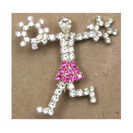 Cheerleader Pin with Crystals