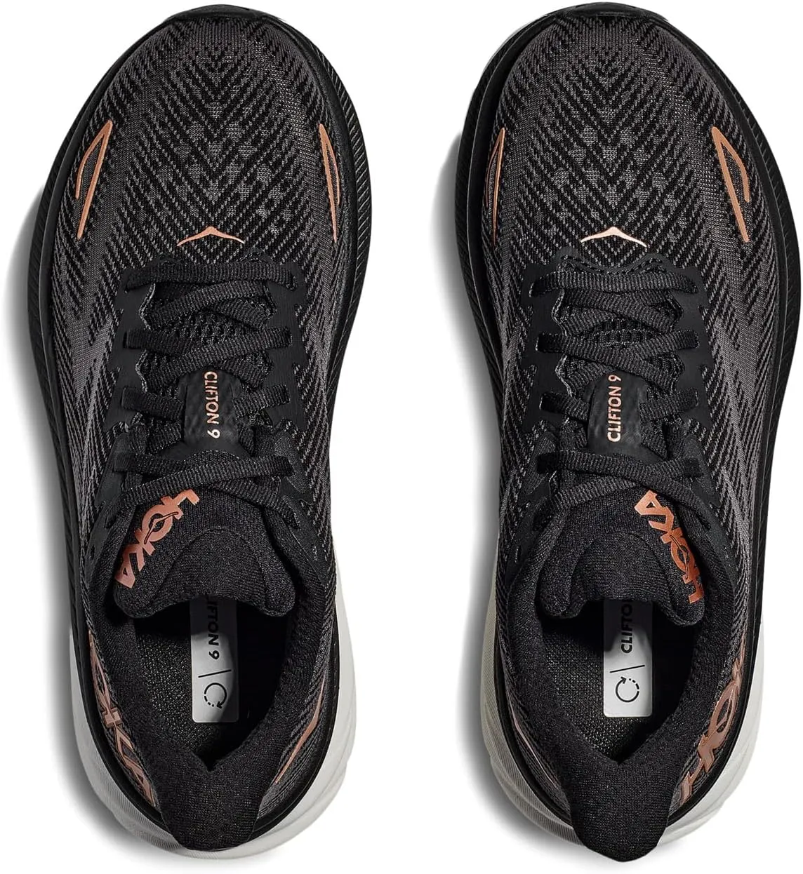 Clifton 9 Hoka Sneakers, Black/Copper