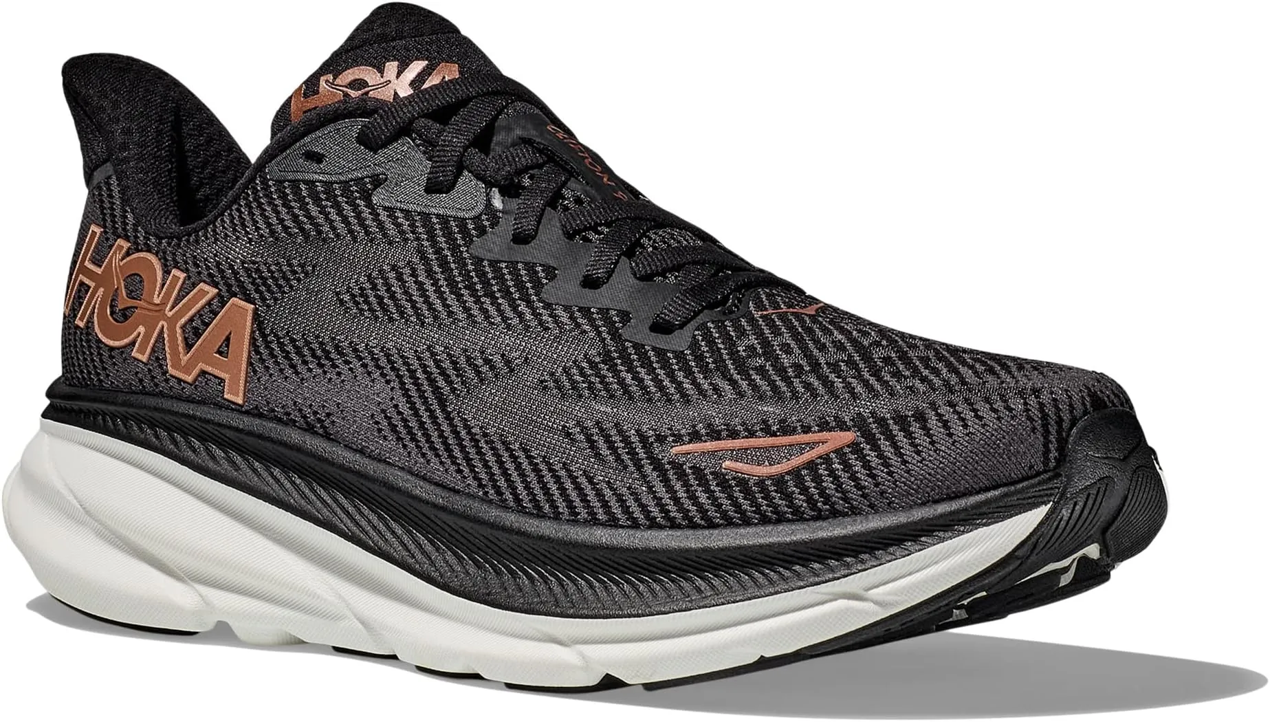 Clifton 9 Hoka Sneakers, Black/Copper