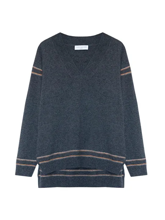 COCOA CASHMERE CELENE JUMPER ASH