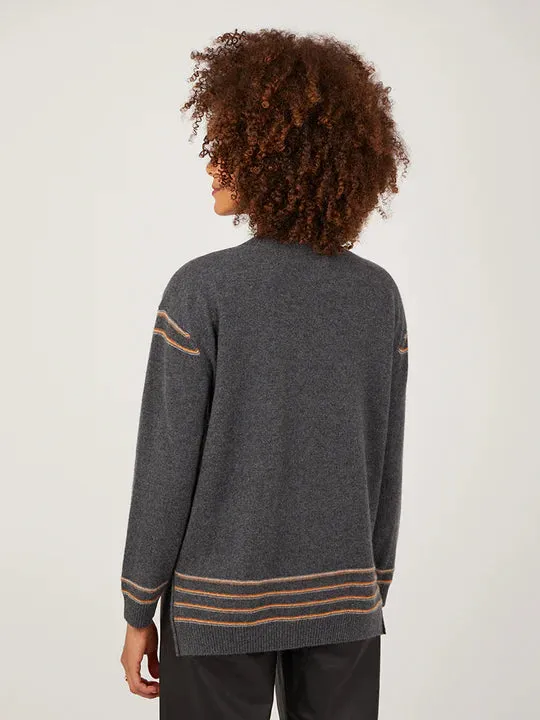 COCOA CASHMERE CELENE JUMPER ASH