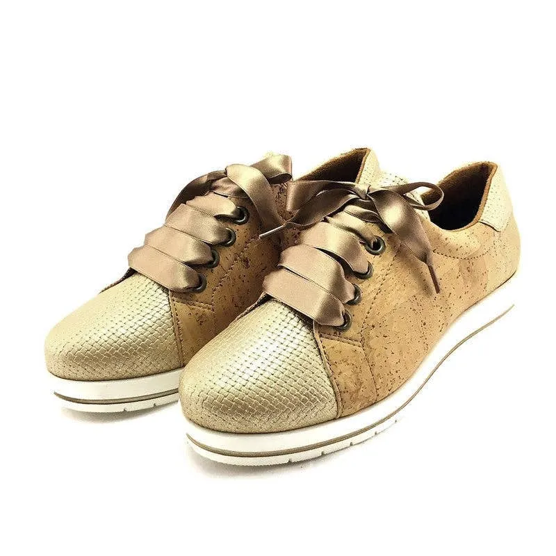 Cork Tennis Sneakers  in Natural Colour