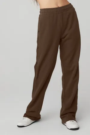 Courtside Tearaway Snap Pant - Espresso