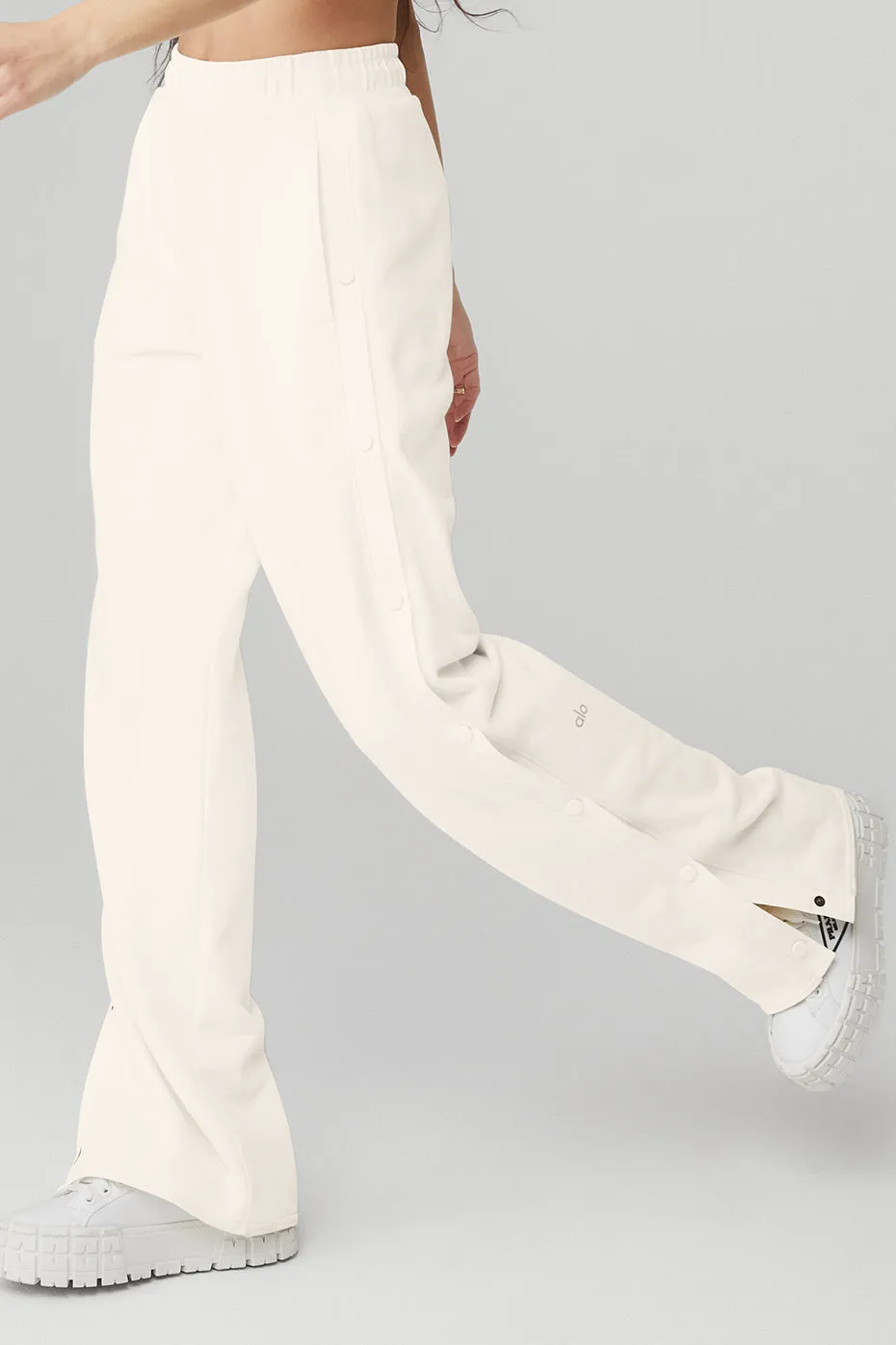 Courtside Tearaway Snap Pant - Ivory