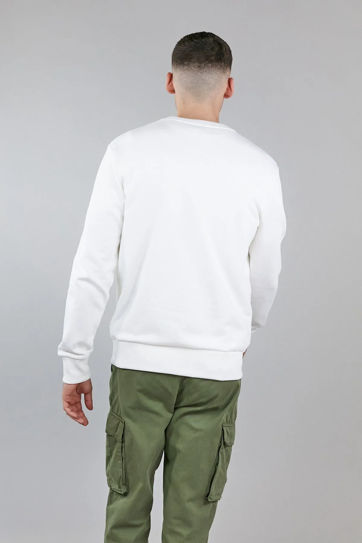 Crew Neck Organic Cotton Sweatshirt | Off White