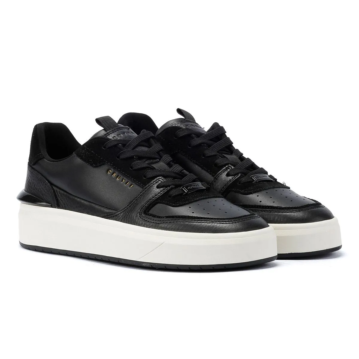 Cruyff Surefire Tennis Leather Men's Black/Gold Trainers