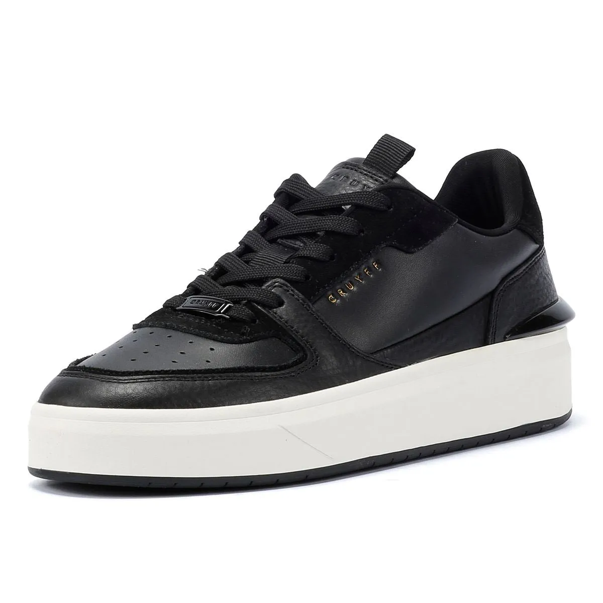 Cruyff Surefire Tennis Leather Men's Black/Gold Trainers