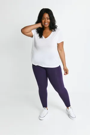 Curve Lightweight Everyday High Waisted Leggings - Acai Purple