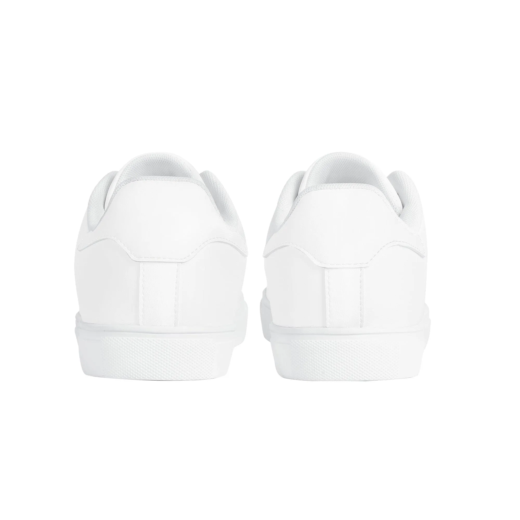 Custom Low Top Leather Shoes - White D27