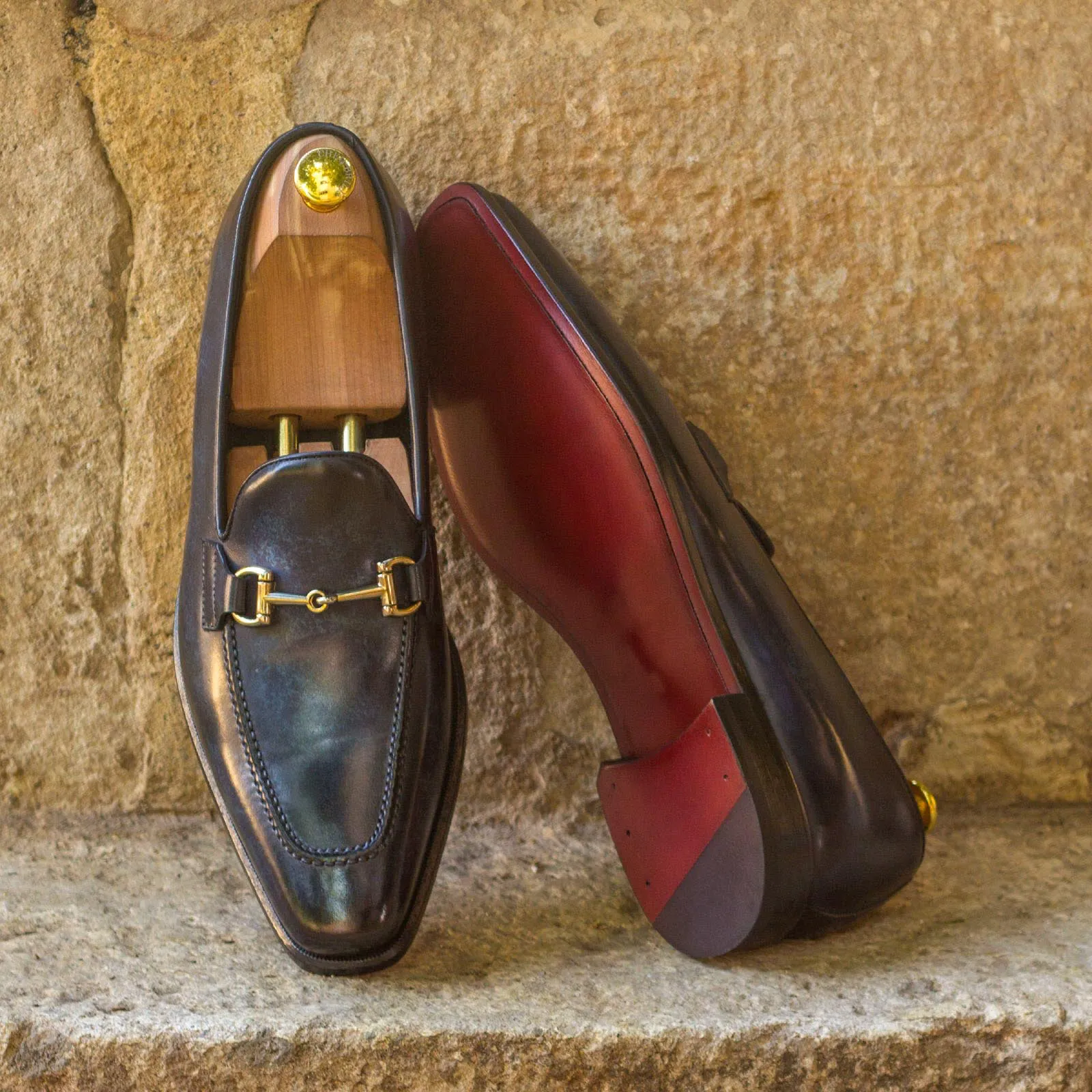 Denim Crust Patina Chic Loafers