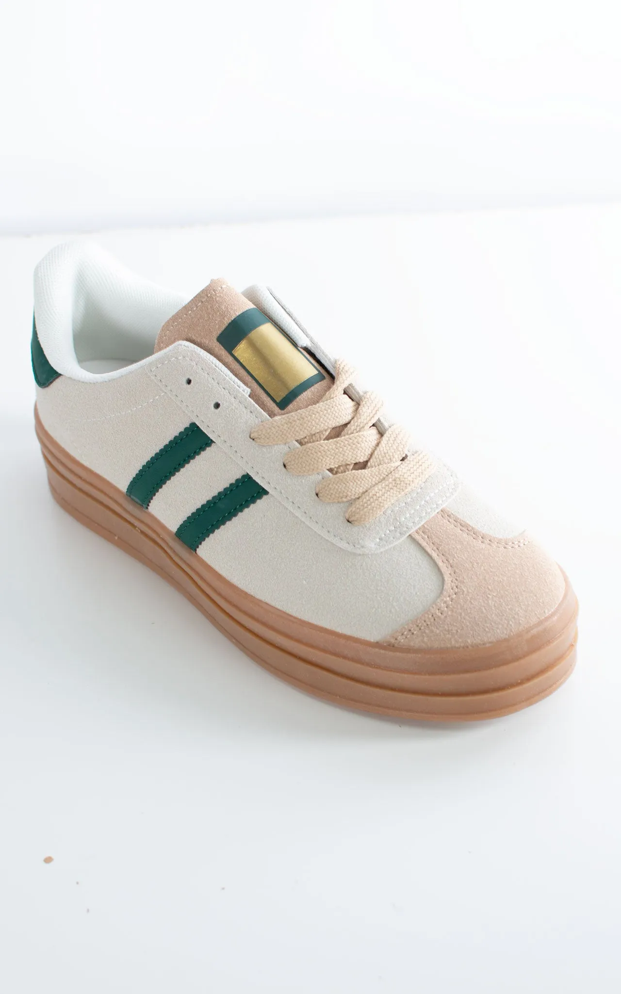 Dolly Trainers | Beige & Green