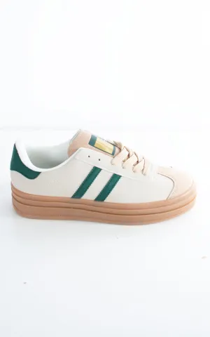 Dolly Trainers | Beige & Green