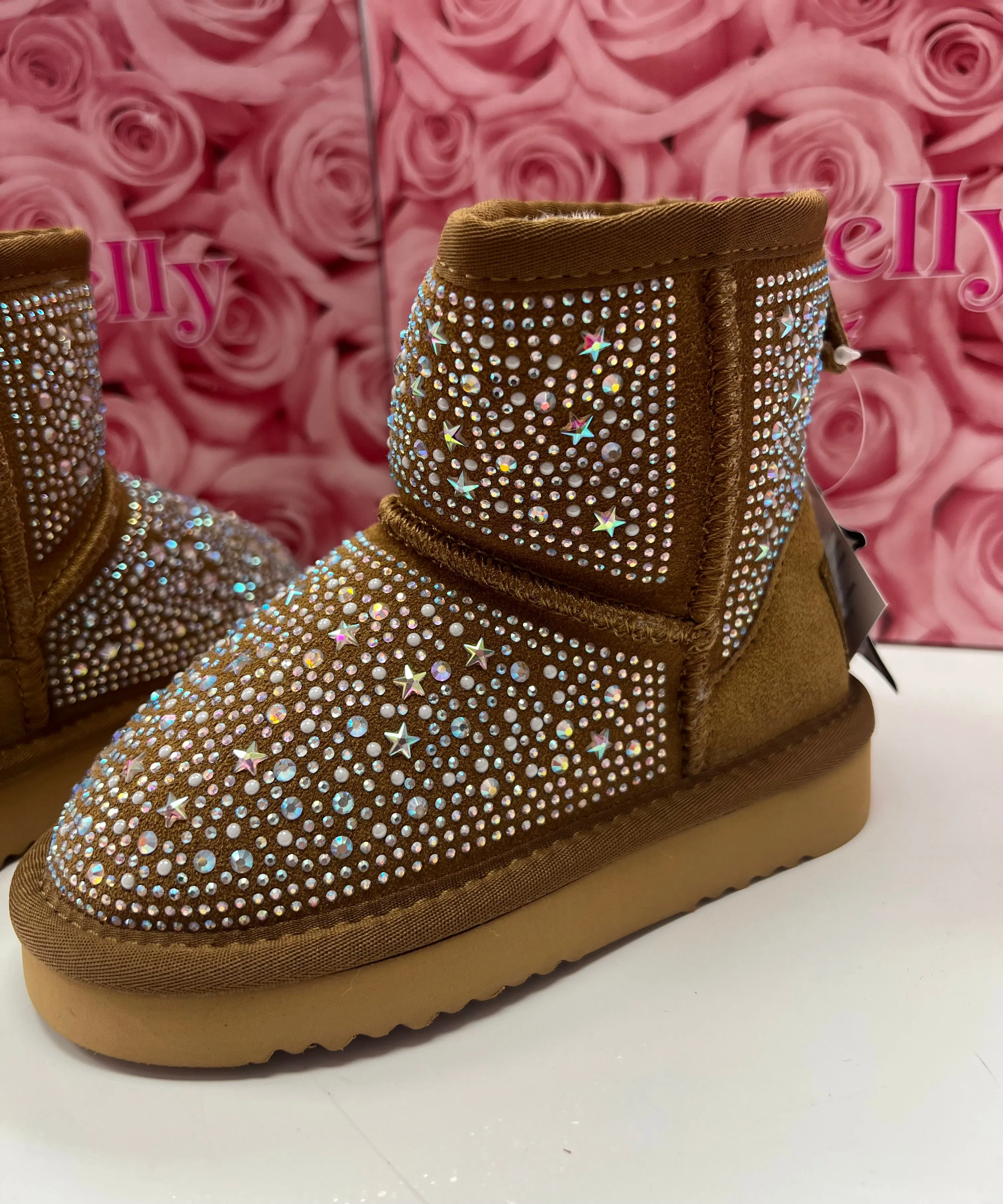 EJ01 Lelli Kelly Brown/Tan Olivia Sheepskin Ugg Style Boots