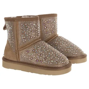 EJ01 Lelli Kelly Brown/Tan Olivia Sheepskin Ugg Style Boots