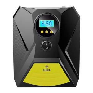 Elina Portable Tyre Inflator, 12V Car Cigarette Lighter Port