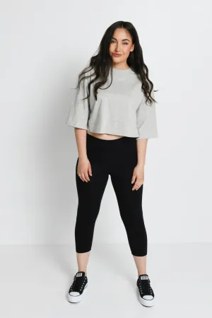 Everyday Cropped Leggings - Black