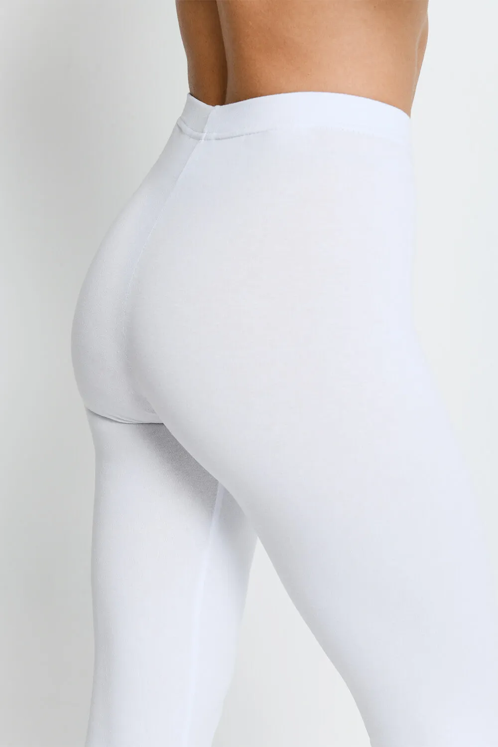 Everyday Cropped Leggings - White