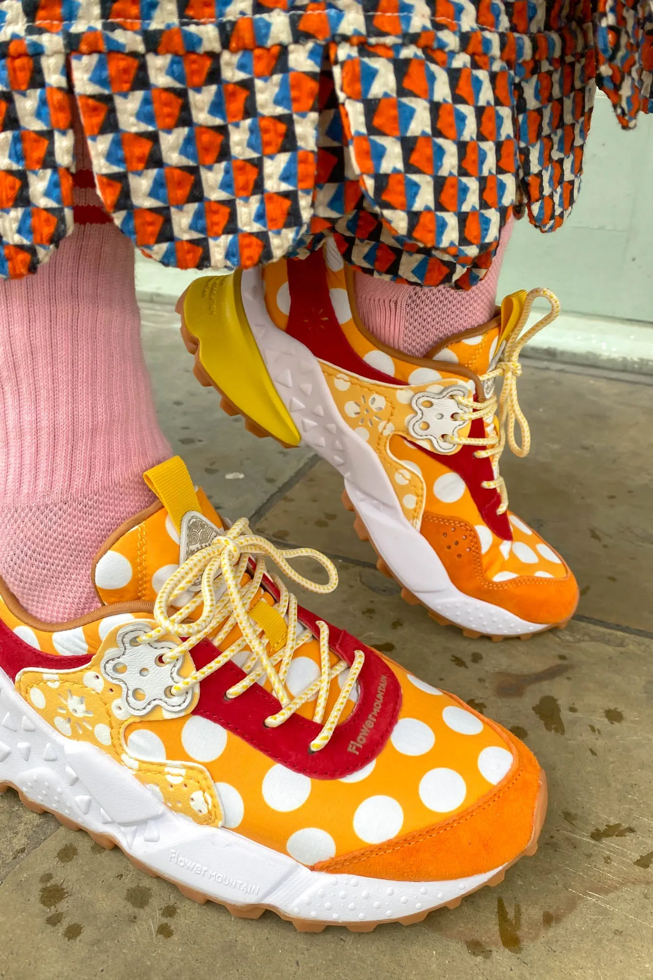 Flower Mountain Kotetsu Orange / Yellow Trainers