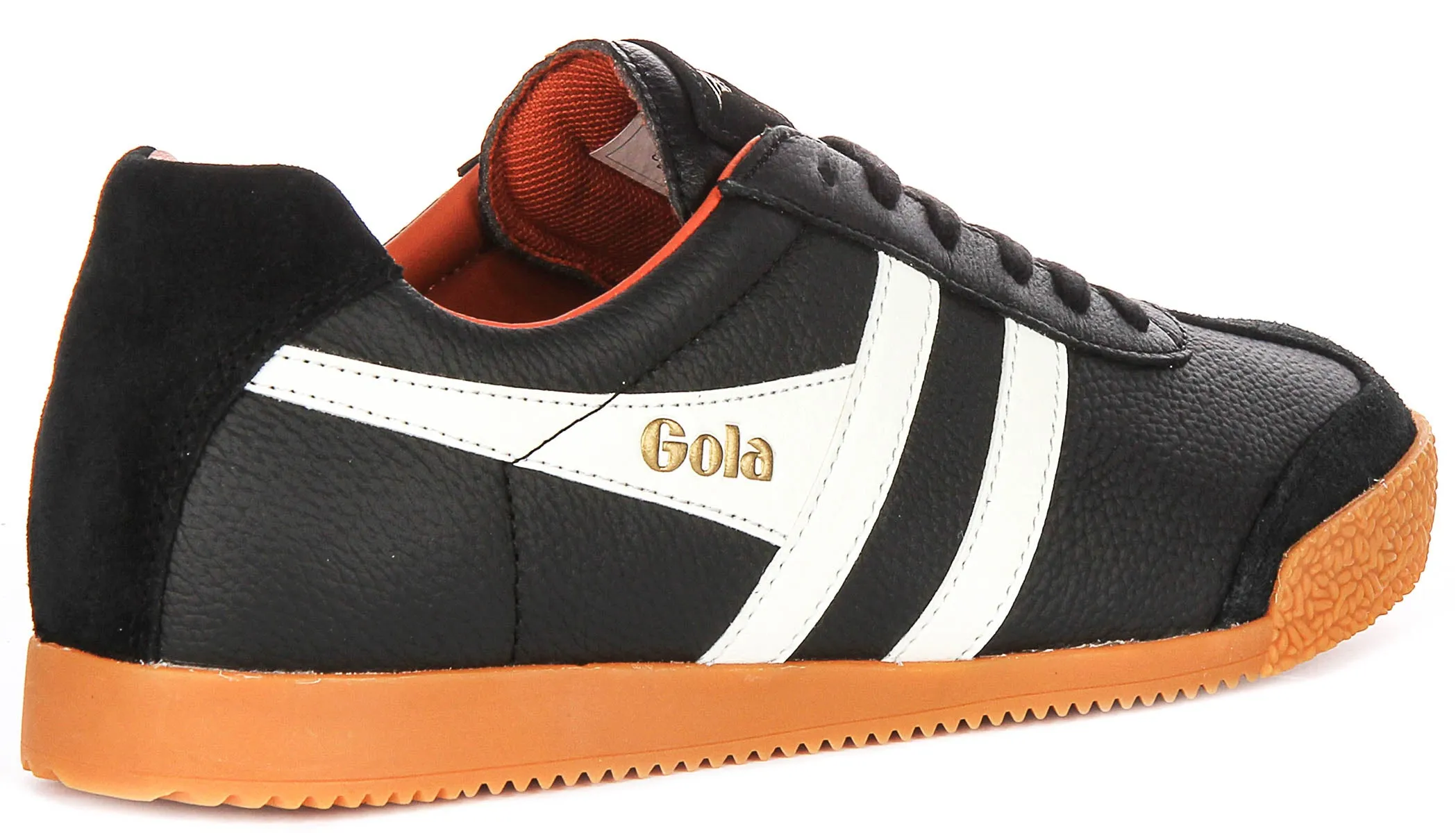 Gola Classics Harrier Leather In Black White For Men