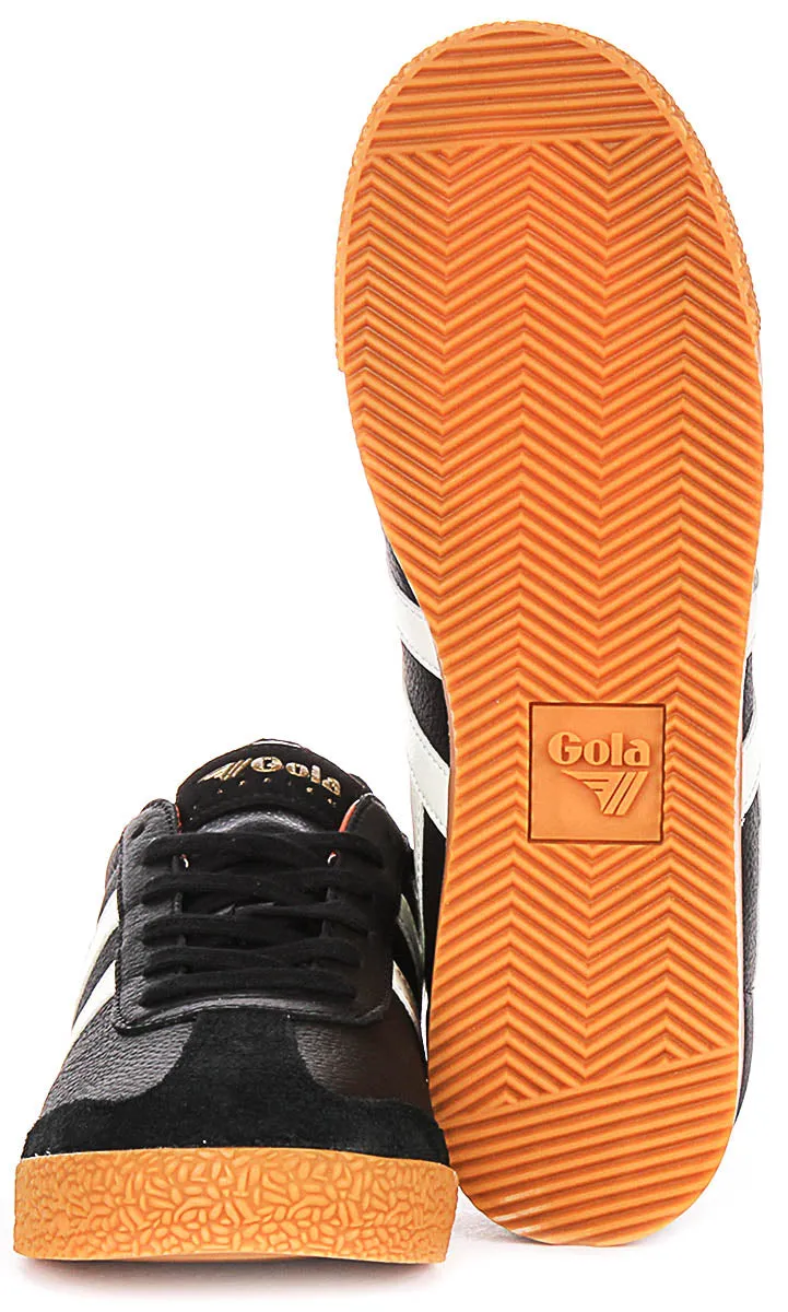 Gola Classics Harrier Leather In Black White For Men