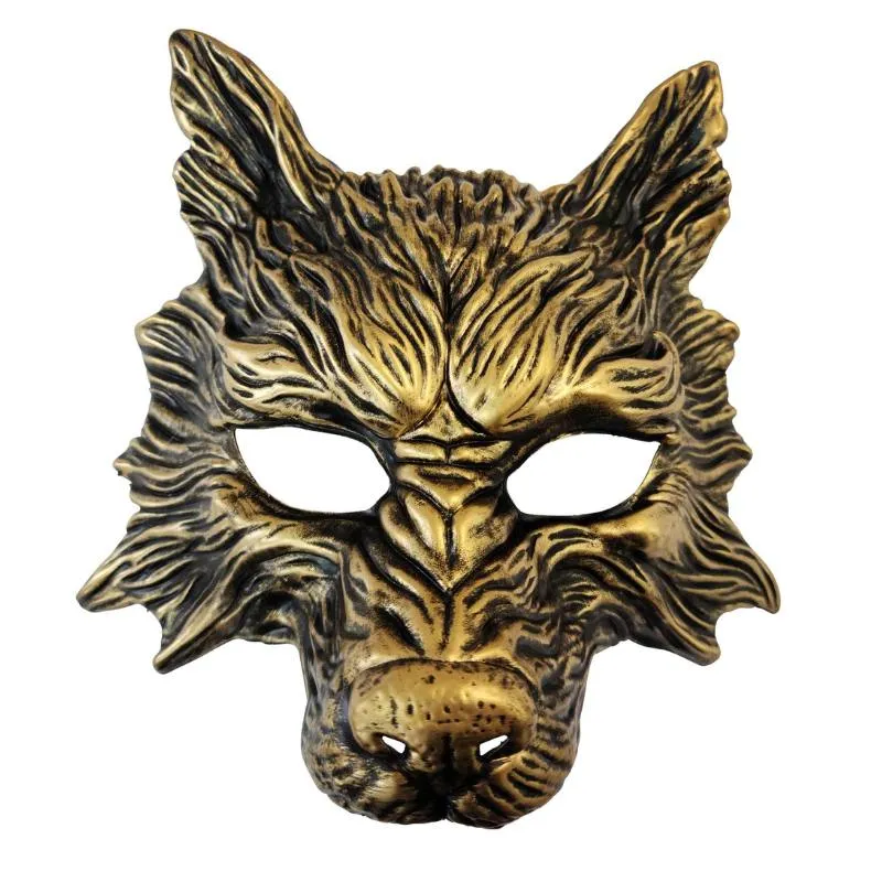 Gold Wolf Mask