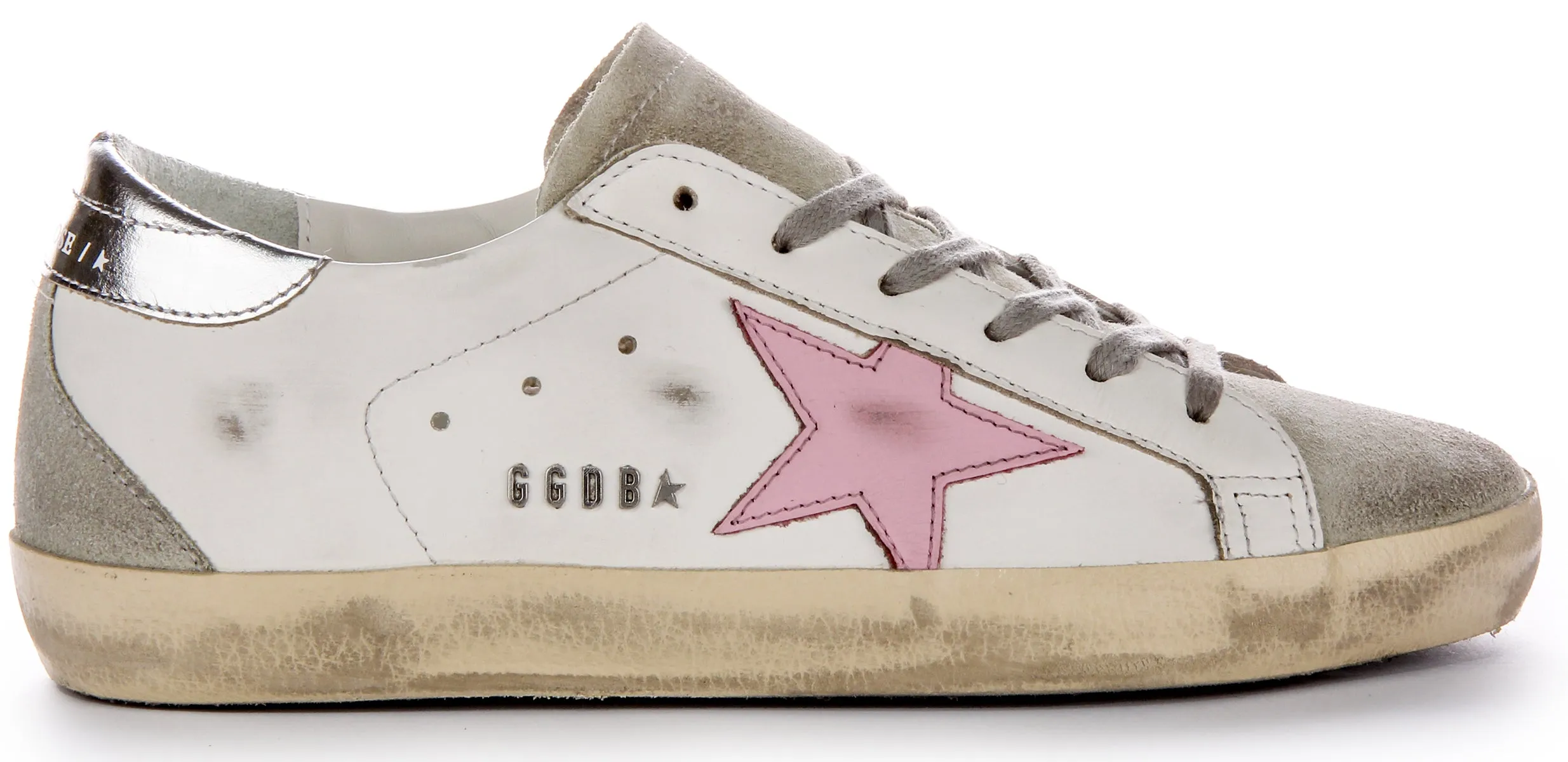 Golden Goose Super-Star In White Pink For Women