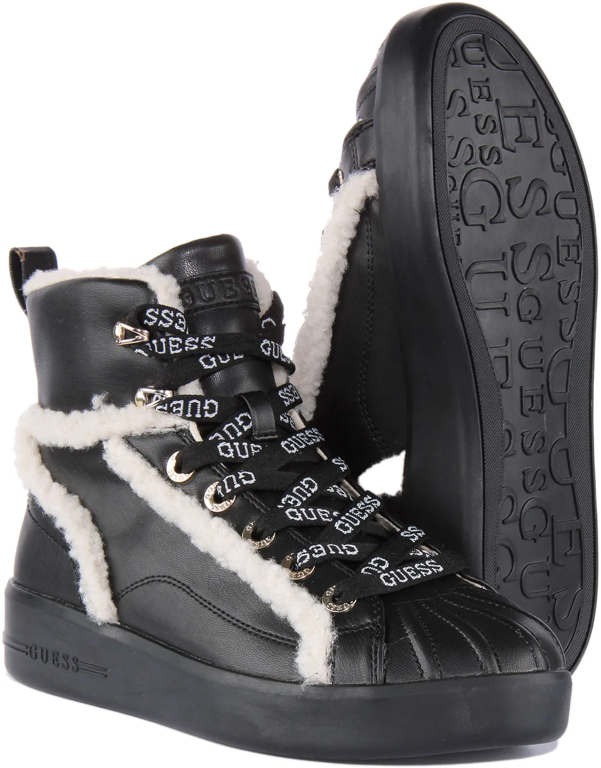 Guess Ramsi High Top In Black For Women