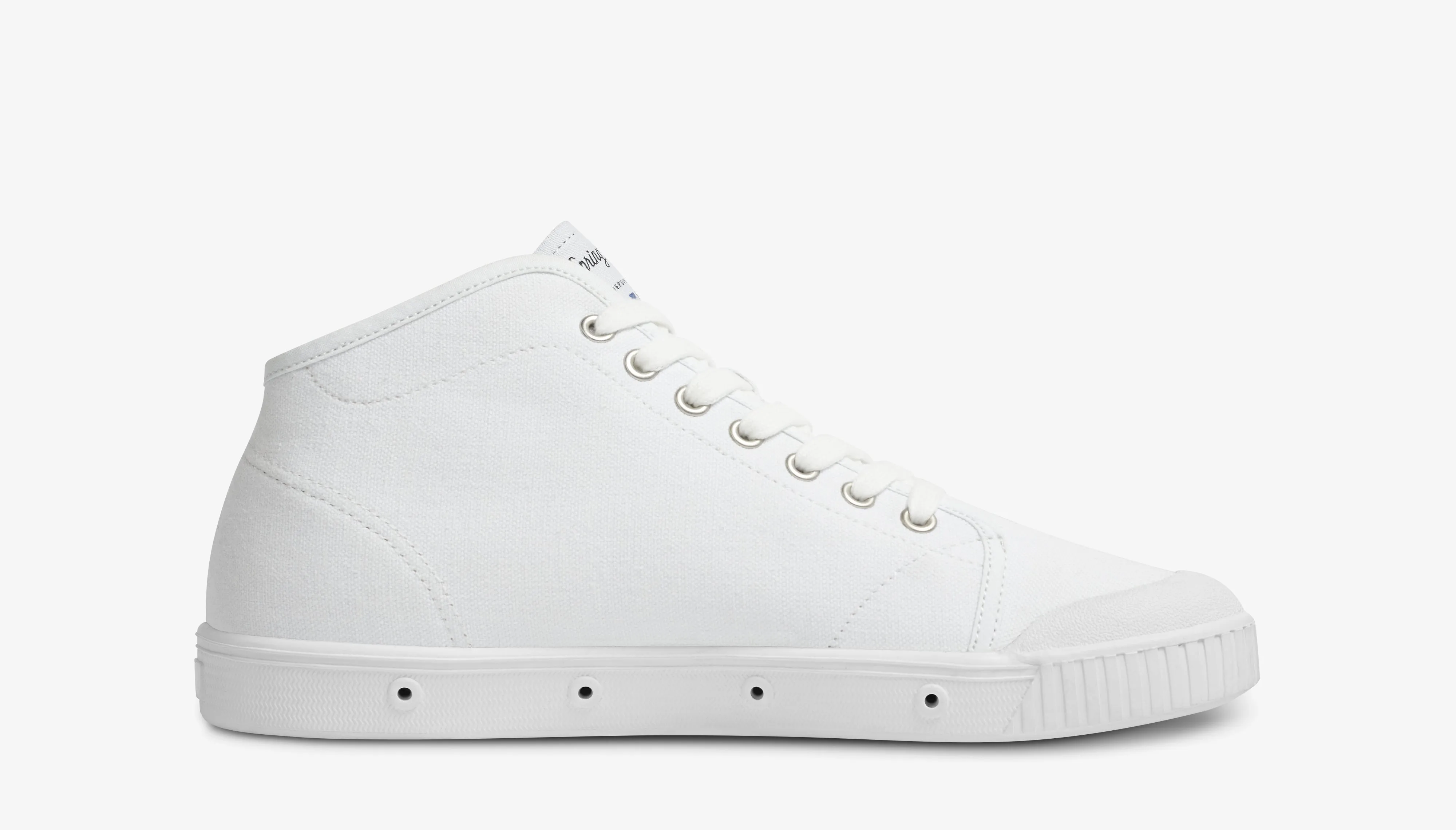 High Top Canvas Trainers in White