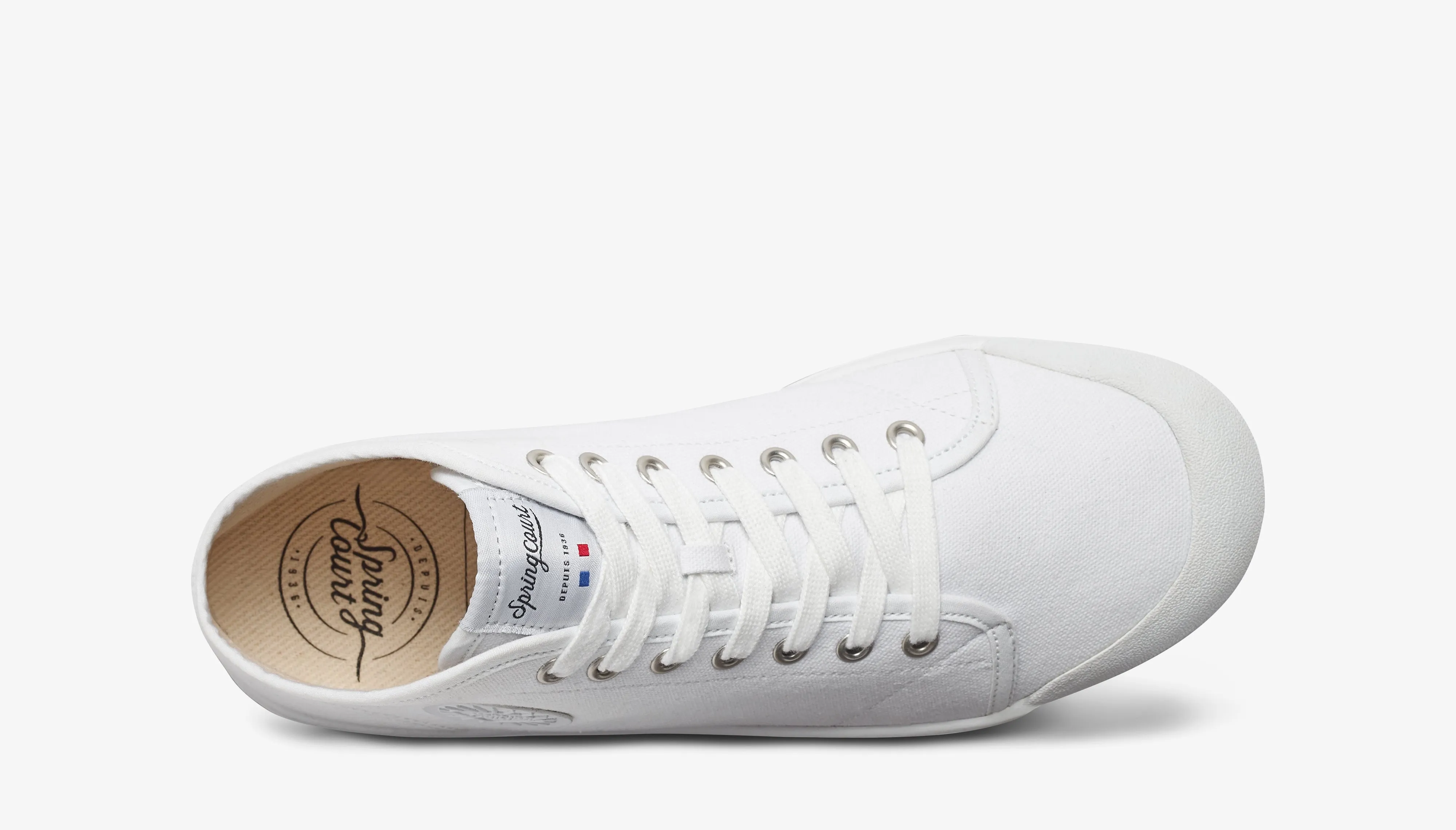 High Top Canvas Trainers in White