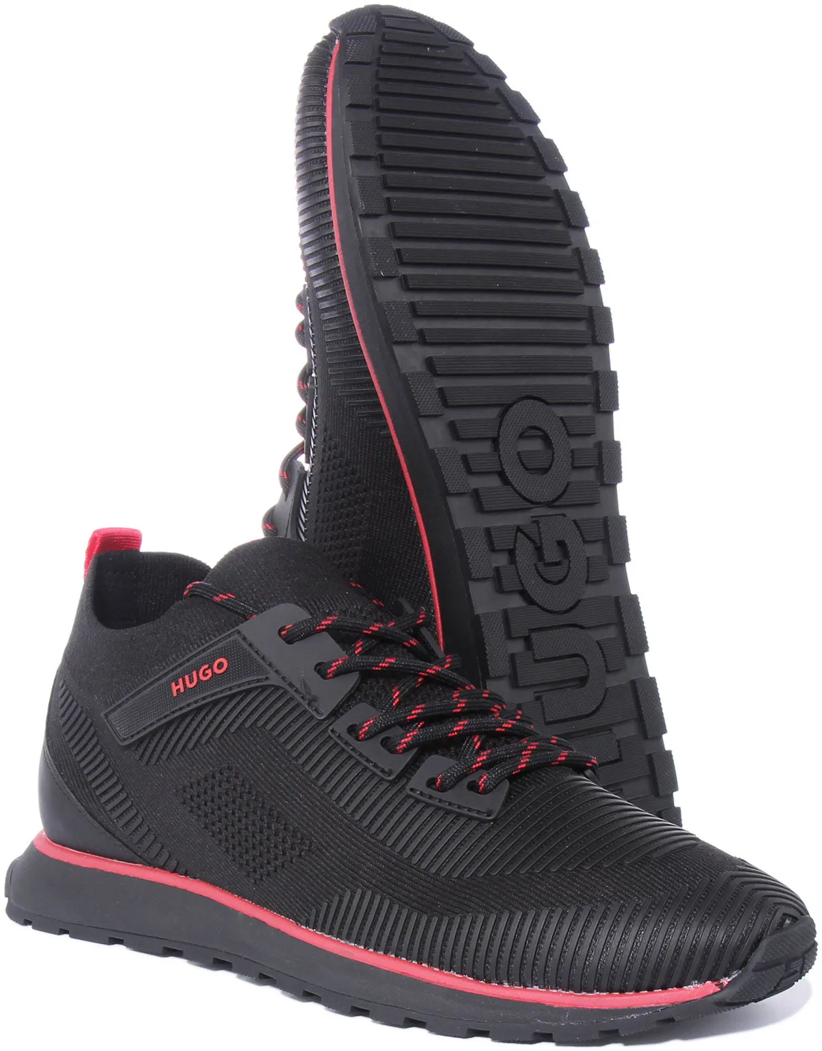 Hugo Icelin Run In Black Red For Men