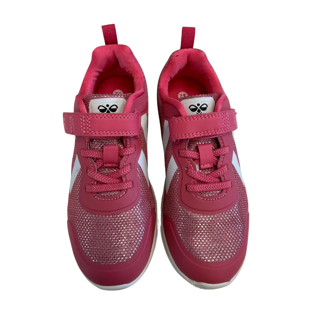 Hummel Actus Recycled Girls Metallic Pink Trainer