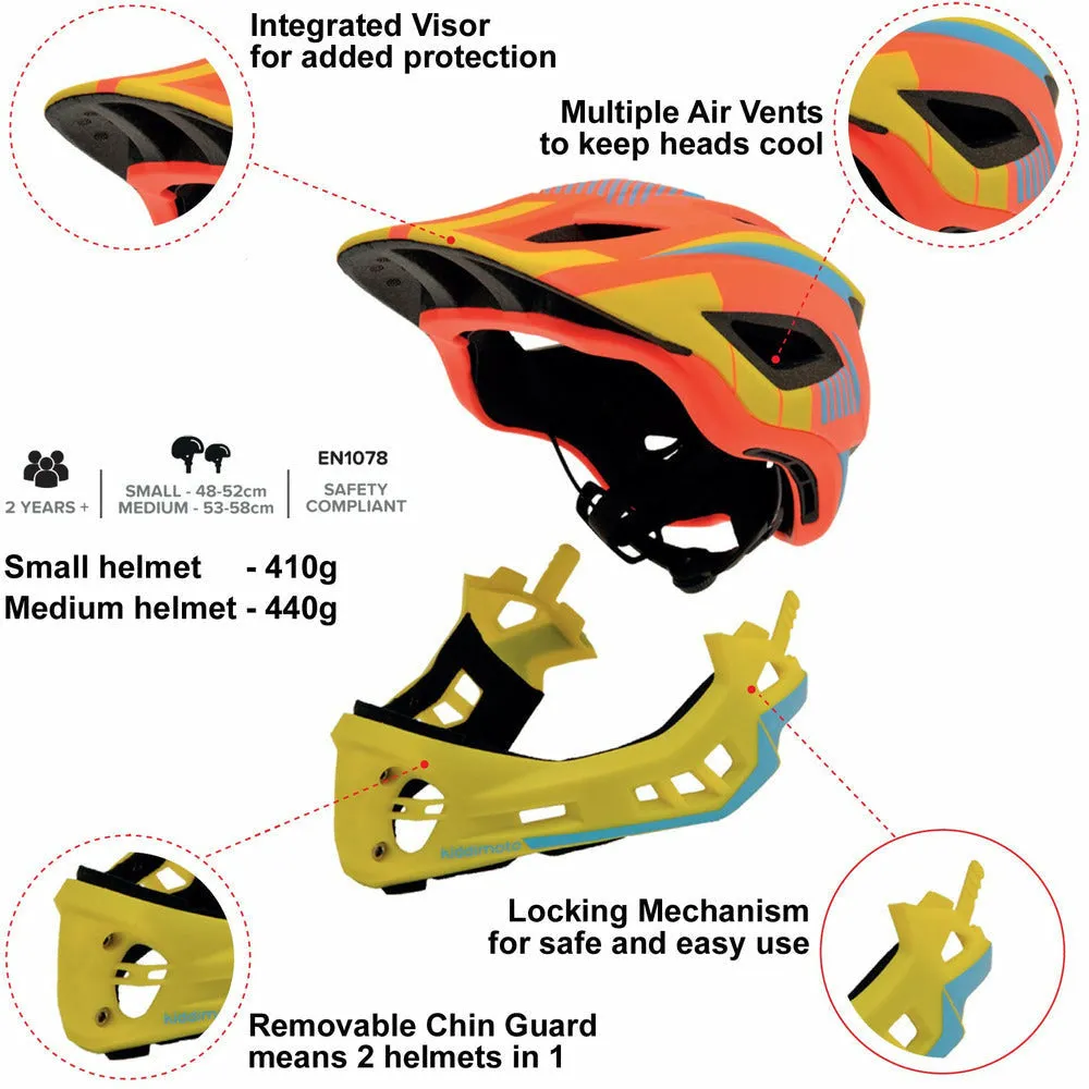 IKON Full Face Helmet - Orange/Yellow