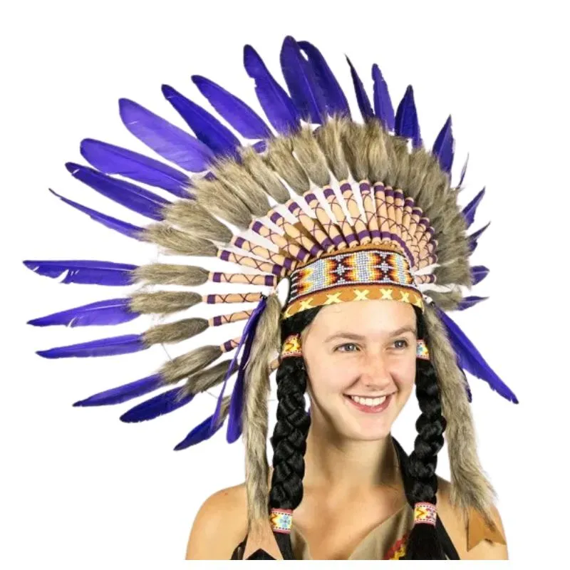 Indian Small Headdress - Purple