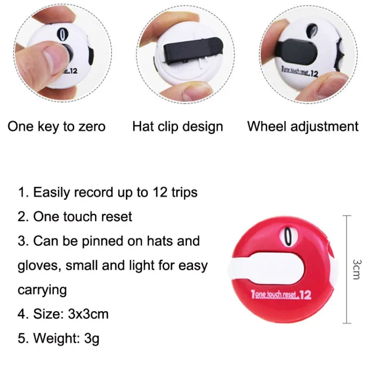 JFQ01 Golf Hat Clip Scorer Pole Marker Glove Clip Pole Gauge Golf Scorer(White)