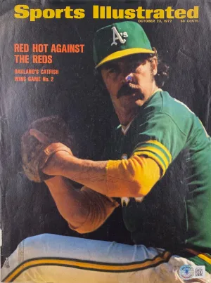 Jim Catfish Hunter Signed Athletics Sports Illustrated Magazine Cover BAS