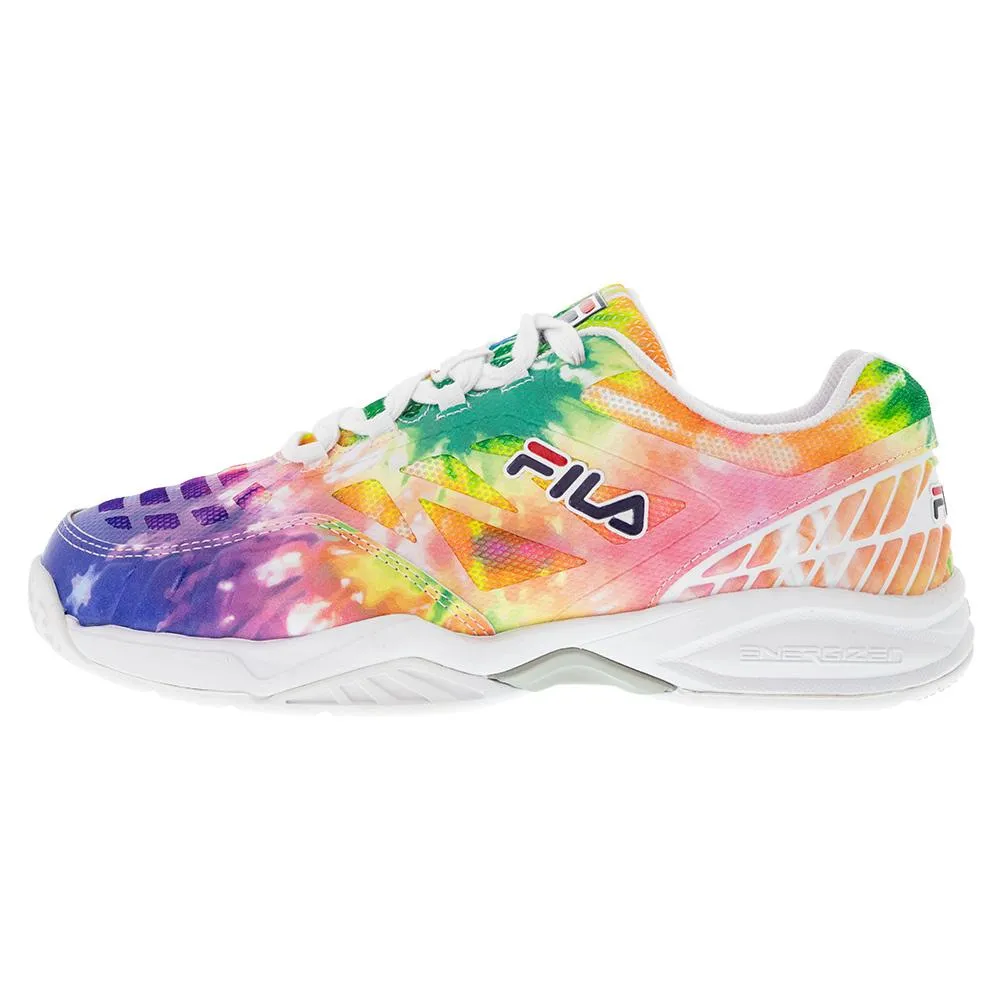 Juniors` Axilus 2 Tennis Shoes Tie Dye and White