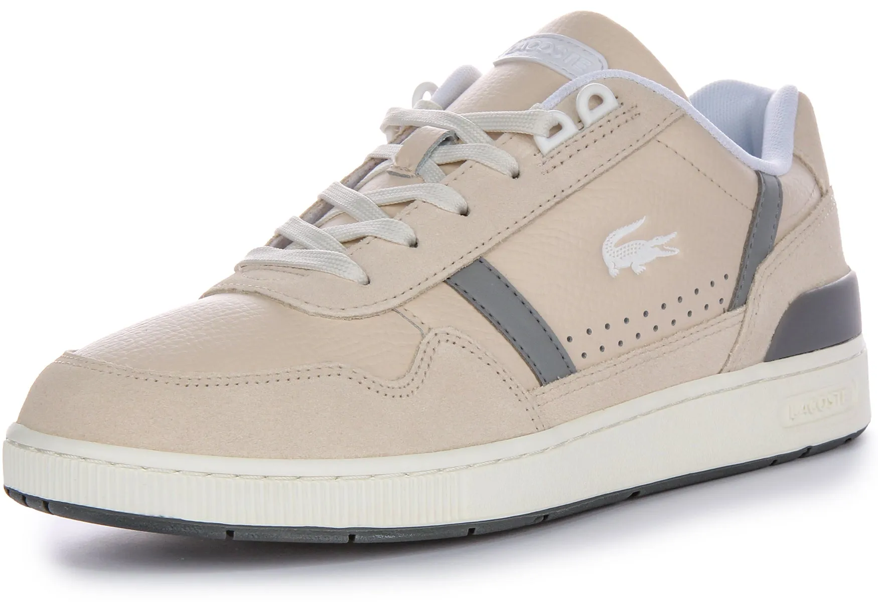 Lacoste T-Clip Trainers In Beige For Men